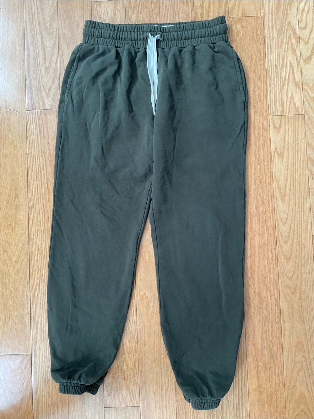 Olive Green Drawstring Jogger Pants